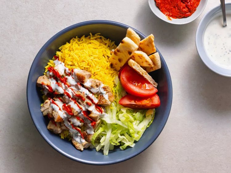 Halal Cart-Style Chicken, Rice, & White Sauce